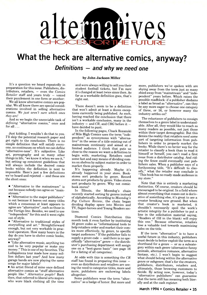 Alternatives article